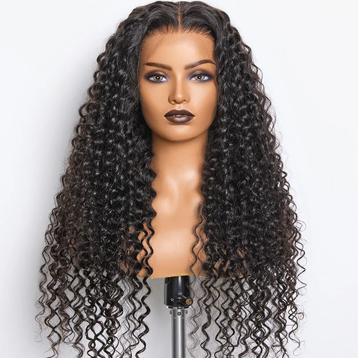 Deep Wave 13x4 HD Glueless Lace Frontal Wig – 180% Density
