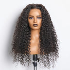 Deep Curly 13x4 HD Glueless Lace Frontal Wig – 180% Density