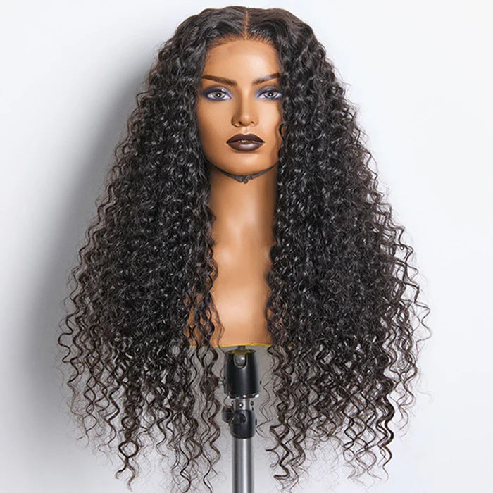 Deep Wave 5x5 HD Glueless Lace Closure Wig – 180% Density