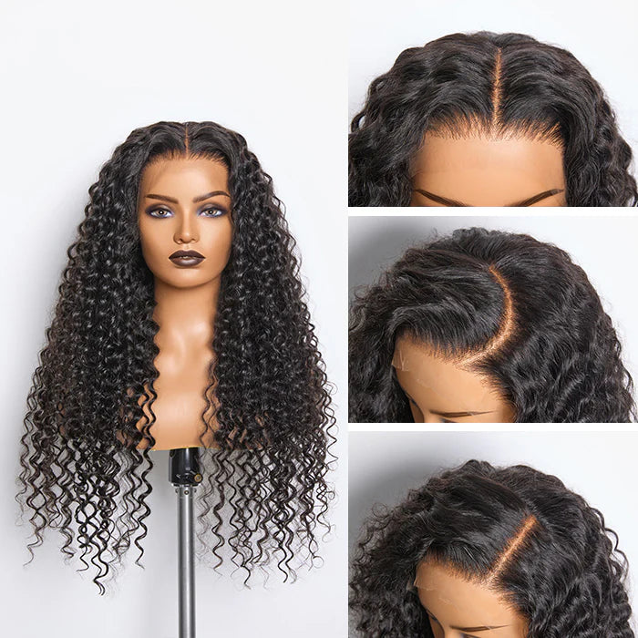 Deep Wave 13x4 HD Glueless Lace Frontal Wig – 180% Density
