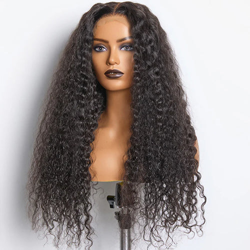 18"–32" Water Wave 5x5 Glueless Lace Closure Wig – 180% Density
