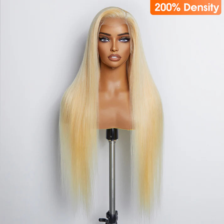 Hair 613 Straight Lace Front Wig 13x4 Blonde Human Hair Wig 200% Density