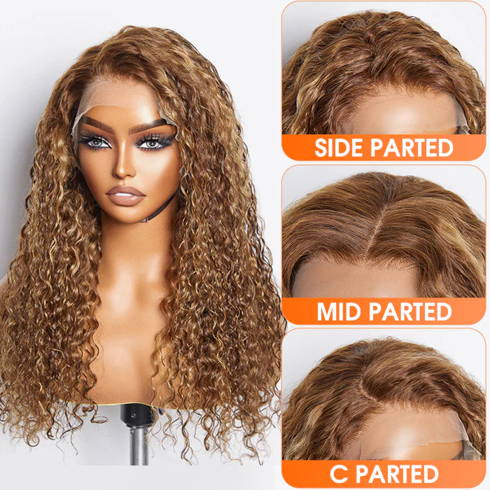 #4/27 Highlight Water Wave Lace Front Wig  13x4 | 150% Density