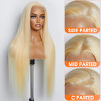 Hair 613 Straight Lace Front Wig 13x4 Blonde Human Hair Wig 200% Density