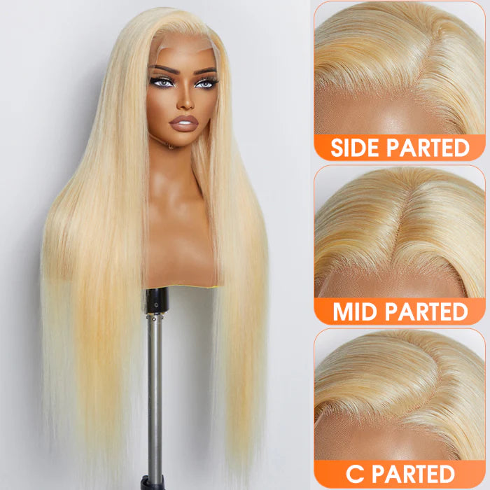 Hair 613 Straight Lace Front Wig 13x4 Blonde Human Hair Wig 200% Density