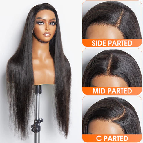 Straight 13x6 3D Transparent Lace Frontal Wig – 150% Density
