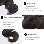 Indian Raw Hair Body Wave Bundles