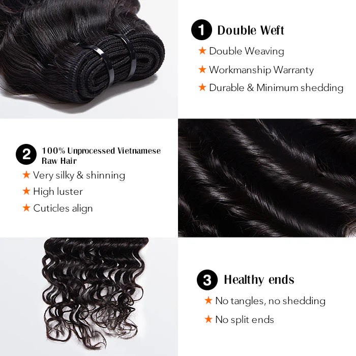 Vietnamese Hair – Deep Wave Weft Bundle