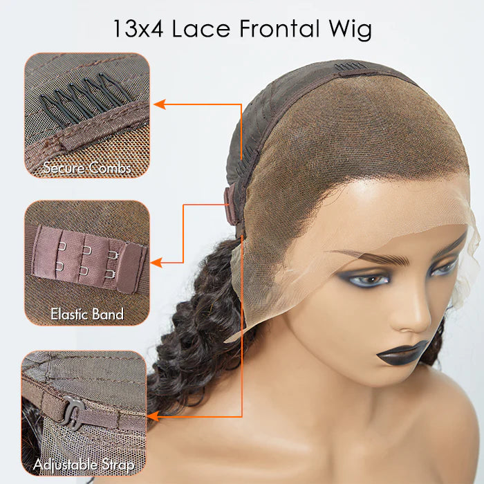 Deep Wave 13x4 Full Frontal Lace Wig – 200% Density