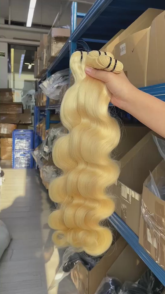 613 Body Wave Hair Bundles Blonde
